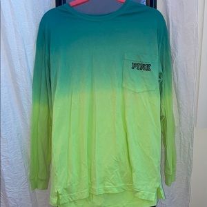 Ombré long sleeve campus tee
